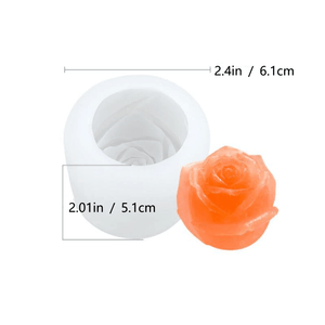 3D Silicone Rose Shape Ice Cube Mold