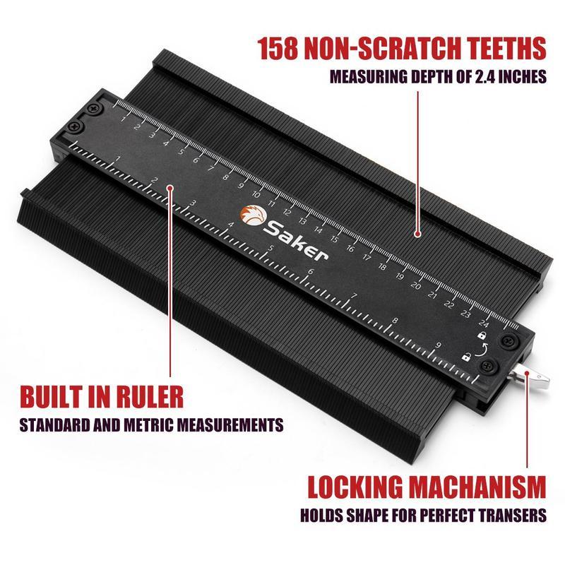 Saker® Contour Gauge Profile Tool -Precisely Copy Irregular Shape Duplicator