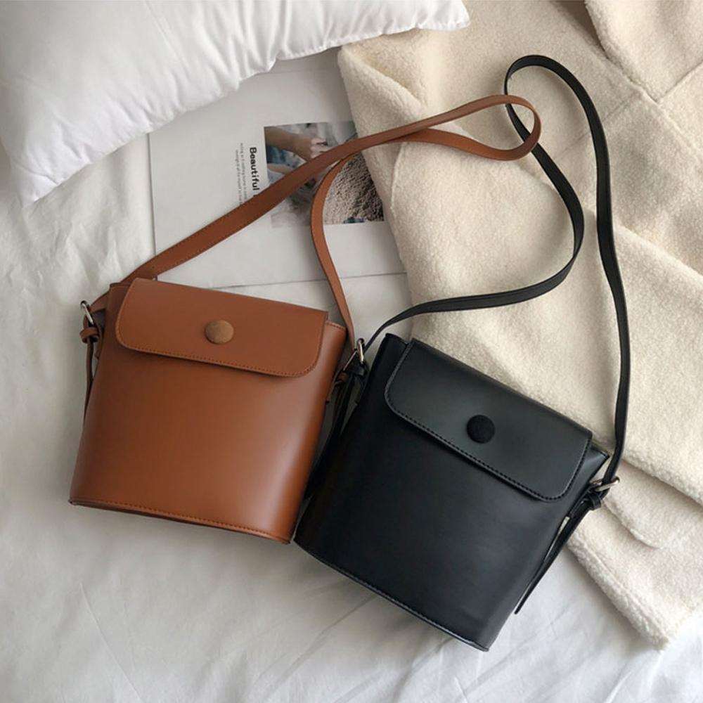 Women's Leather Bucket Bag