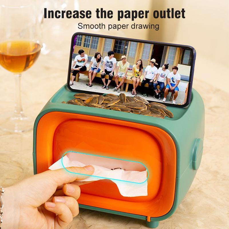 New multifunctional creative cute magnetic plastic tissue box