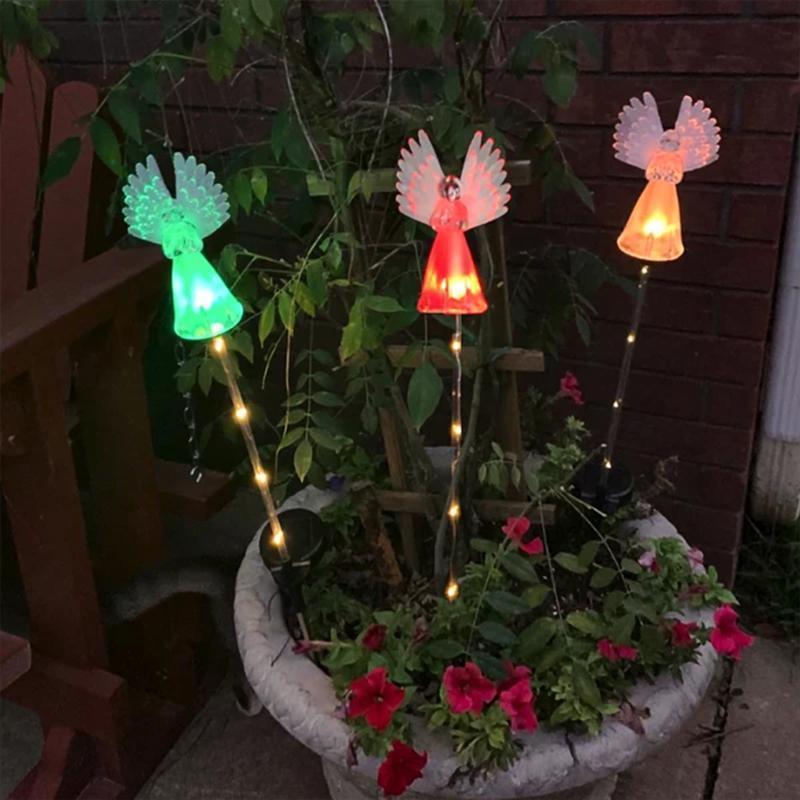 Solar-Powered LED Angel Light