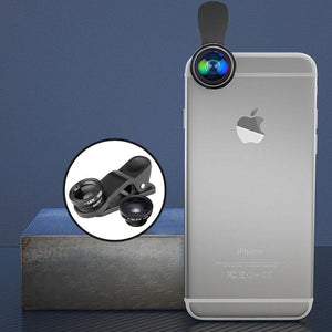 3 in 1 Clip on 180 Degree Fish Eye Lens