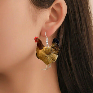 Unique Chicken Earrings