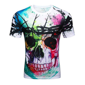 Printed Men's Punk T-shirt