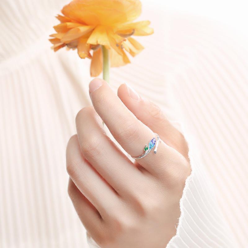 Flower Bud 925 Sterling Sliver Ring