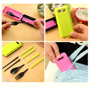 Portable Cutlery Set (Chopsticks Fork Spoon)