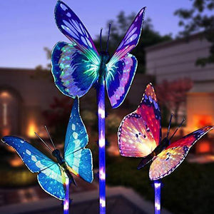 Solar Butterfly Stake Light, 3 Pack