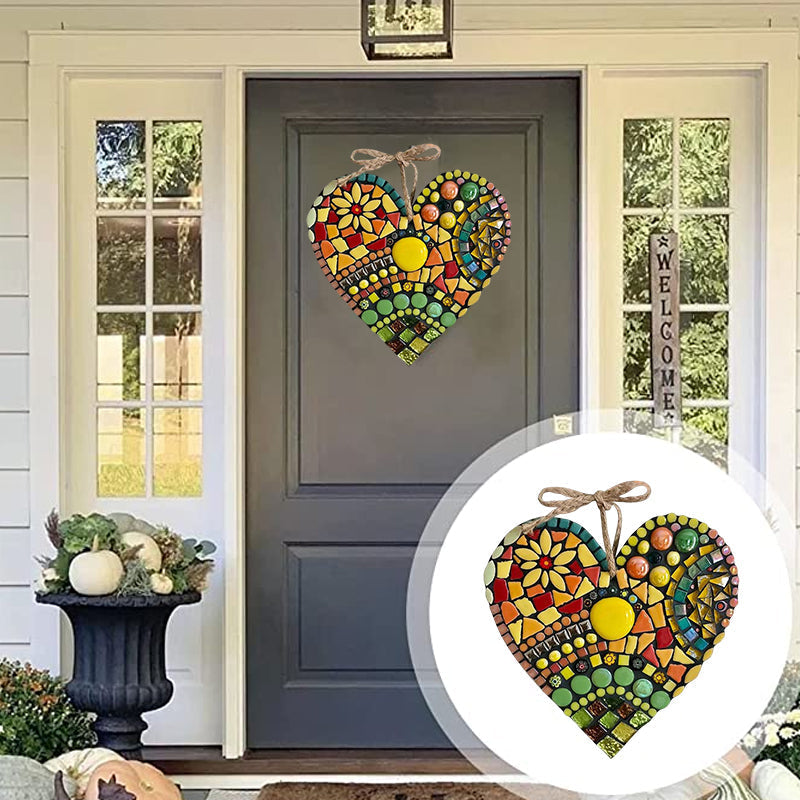 Large Garden Mosaic Heart Decoration