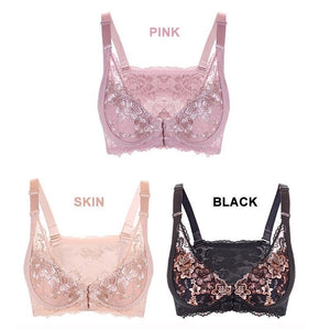 Women Sexy Adjustable Front Buckle Lace Vest Bra