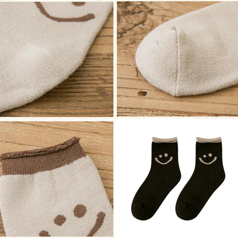 Lovely Smile Face Cotton Socks