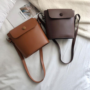 Women's Leather Bucket Bag