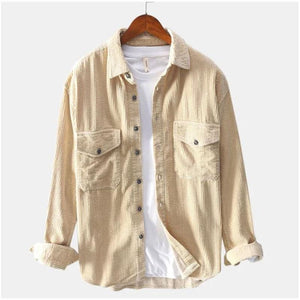 Men's Vintage Long-Sleeve Corduroy Shirts