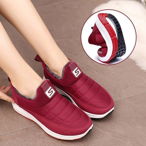 Unisex Cotton Daily Flat Heel Split Joint Sneakers