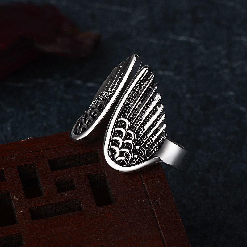 Angel Wing Silver Ring