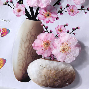 DIY Plant Vase 3D Stereo Stickers Self-Adhesive