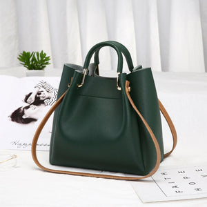 Ladies Messenger Handbag - Solid Color