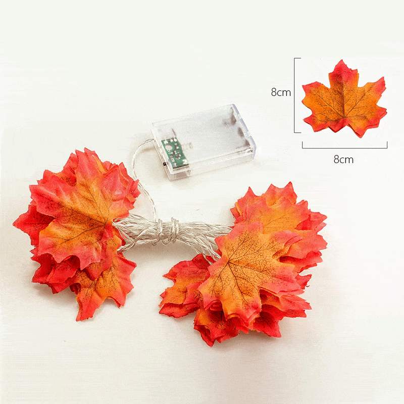 Thanksgiving Décor Fall Maple Leaf String Lights