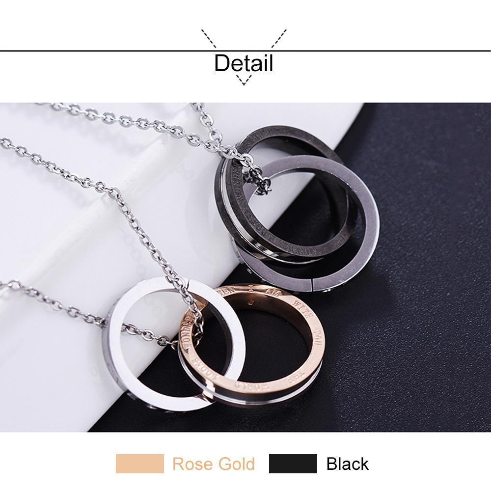 Eternal Love Titanium Steel Couple Necklace