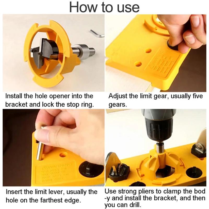 Woodworking 35mm Hinge Hole Jig Guide