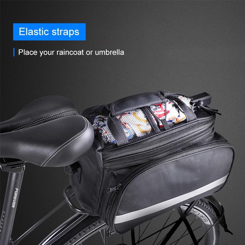 Bike Rear Bag with Water Bottle Pocket