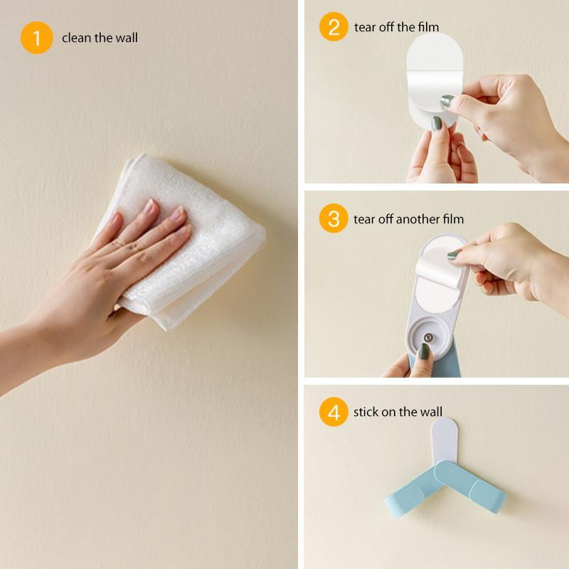 Wall-mounted Folding Lid Holder