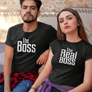 Matching Couple Shirts-The BOSS&The Real BOSS Shirts