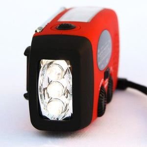 Solar Hand-cranked Radio with LED Flashlight