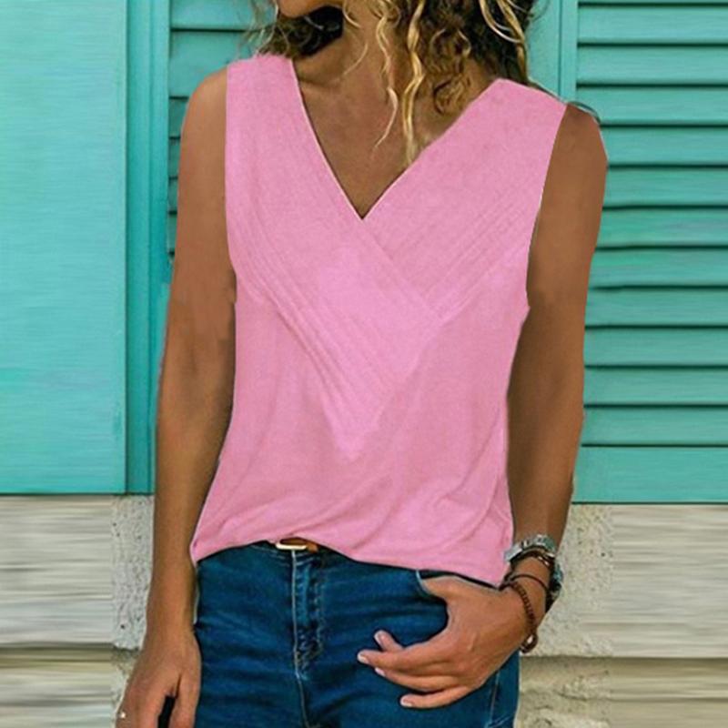 Classic V-Neck Sleeveless T-shirt