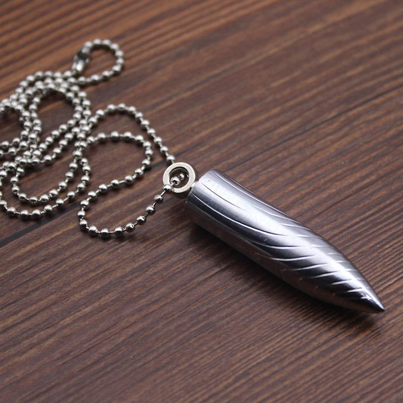 Pendant Lighter Bullet Shaped Necklace