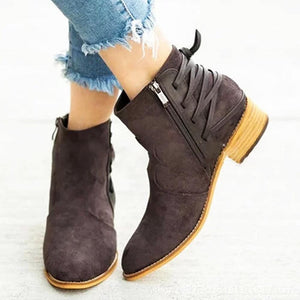 Women Fashion Side Zipper Boots