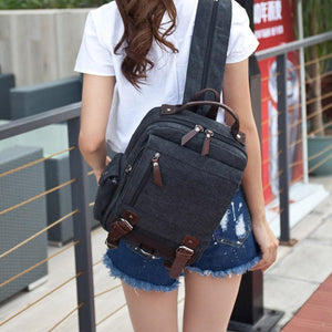 Double Buckle Pocket Zippers Backpack