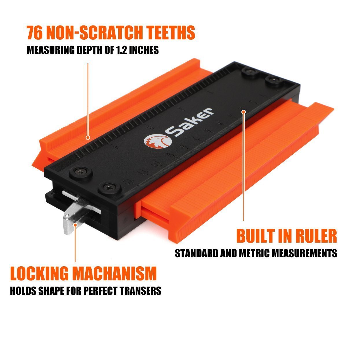 Saker® Contour Gauge Profile Tool -Precisely Copy Irregular Shape Duplicator