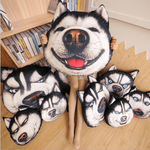 Creative Funny Simulation Husky Pillow