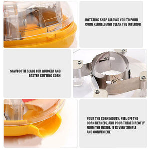 Corn Peeler with Circular Stainless Steel Blade Strips