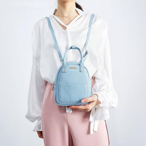 PU Leather Cute Candy Color Mini Backpack