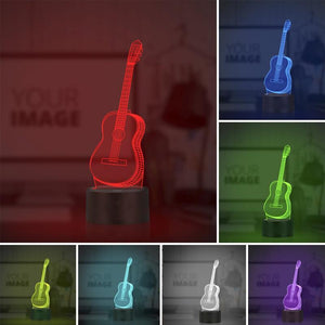 3D  guitar lamp 7 Color Changing Night Light