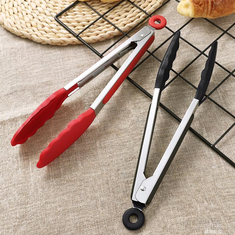 Stainless Steel Food Tongs with Silicone Tips