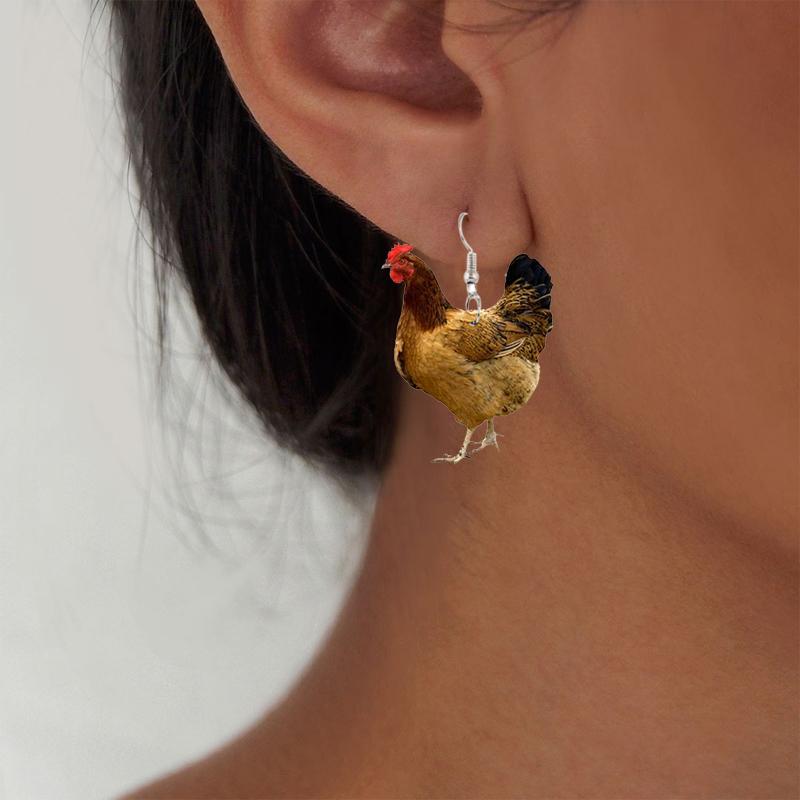 Unique Chicken Earrings