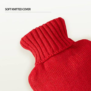 Rubber Hot Water Bottle with Knit Cover