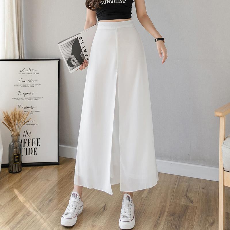 Ice Silk Chiffon Wide Leg Pants