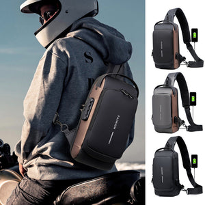 USB Charging Sport Sling Anti-theft Shoulder Bag