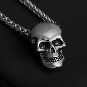 Halloween Punk Gothic Skull Head Pendant Necklace