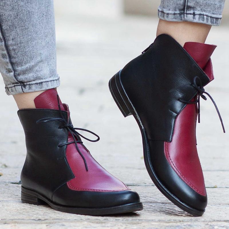 Women Platform Lace Up Buckle Shoes