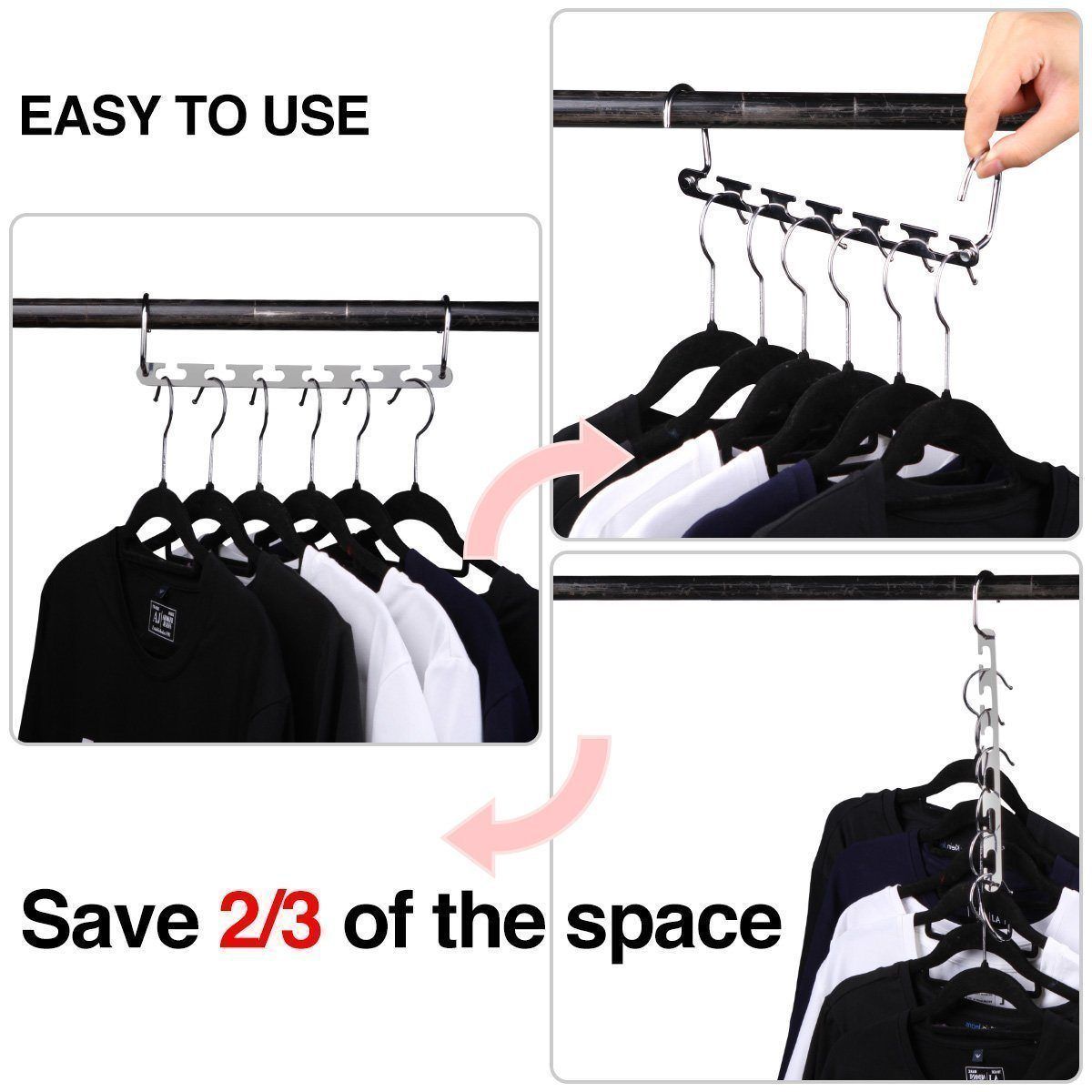 Hirundo Magic Clothes Stainless Steel Hangers